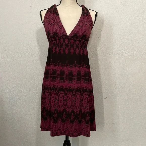 charlotte russe halter dress Charlotte Russe Size S Taupe Halter Ruched Handkerchief Hem Dress Y2K Fairycore